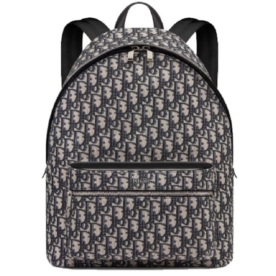 Balo Dior Rider Oblique Jacquard 'Beige Black' 1VOBA088YKY-H28E