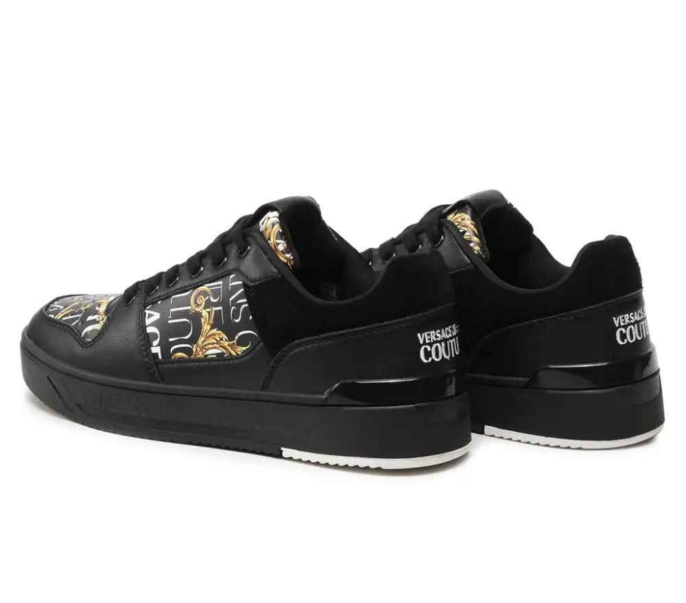 Giày Versace Couture Baroque Trim 'Black Gold' 73YA3SJ1-ZP146-G89 - Ảnh 4