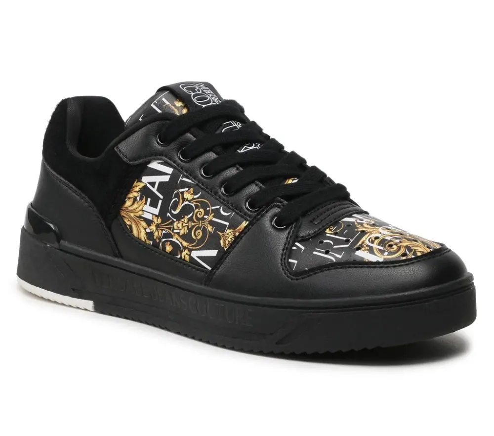 Alternative view of Giày Versace Couture Baroque Trim 'Black Gold' 73YA3SJ1-ZP146-G89