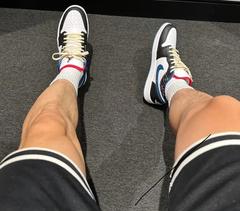 Giày Nike Air Jordan 1 Low 'White Industrial Blue Siren Red' FV3622-141 - Ảnh 5