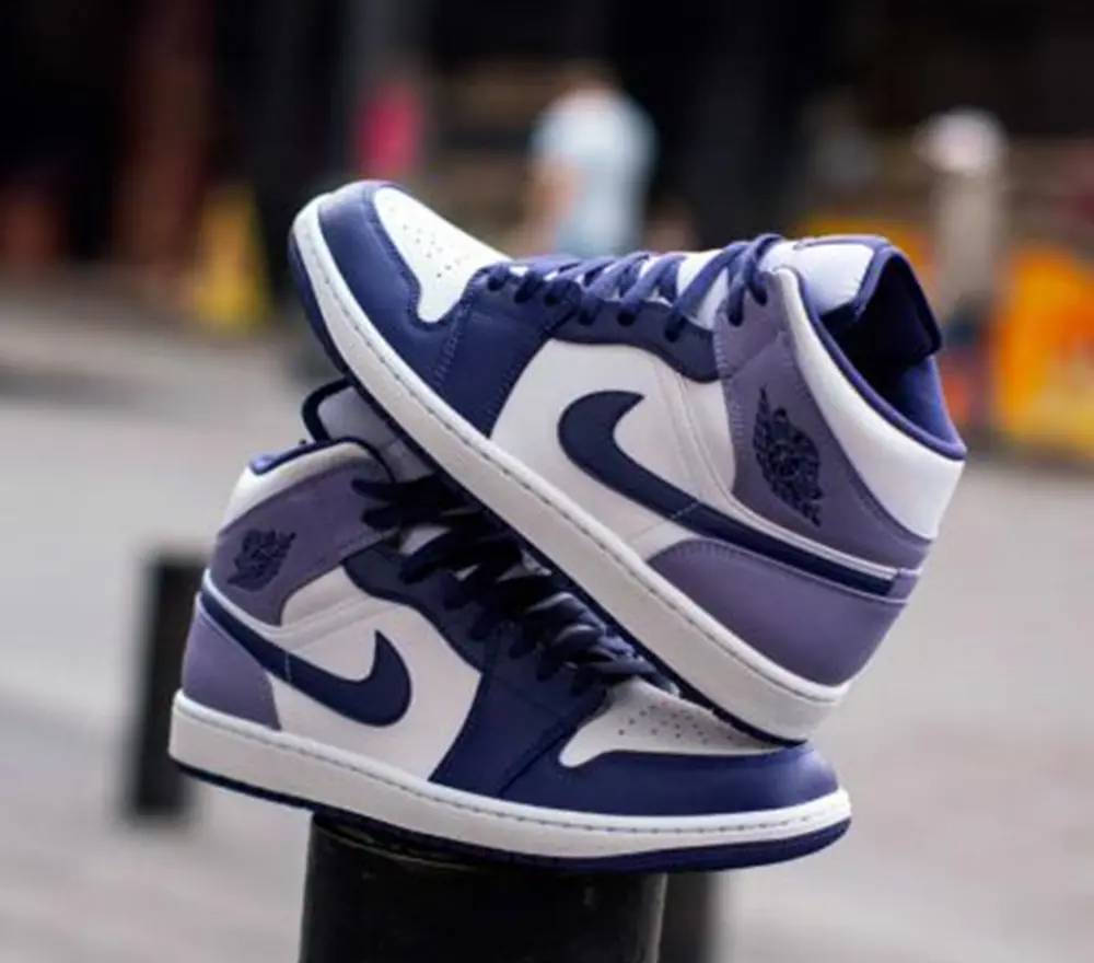 Giày Nike Air Jordan 1 Mid 'Blueberry' DQ8426-515 - Ảnh 5