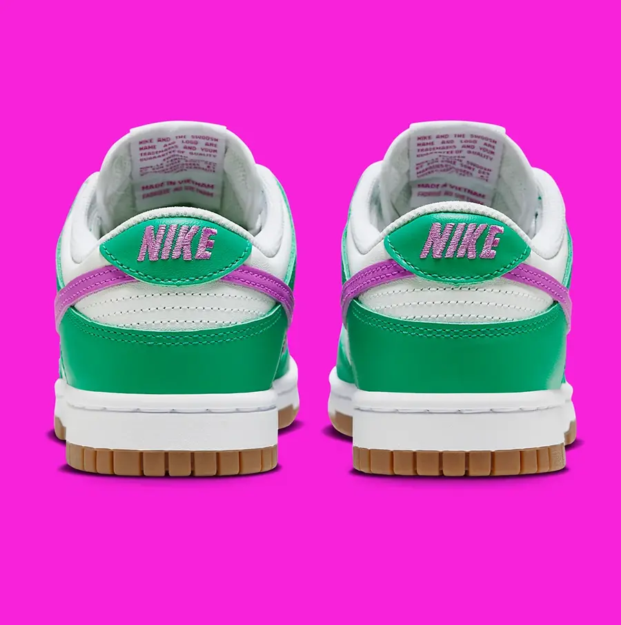 Alternative view of Giày Nike Dunk Low 'White Stadium Green Fuchsia' FD9922-151