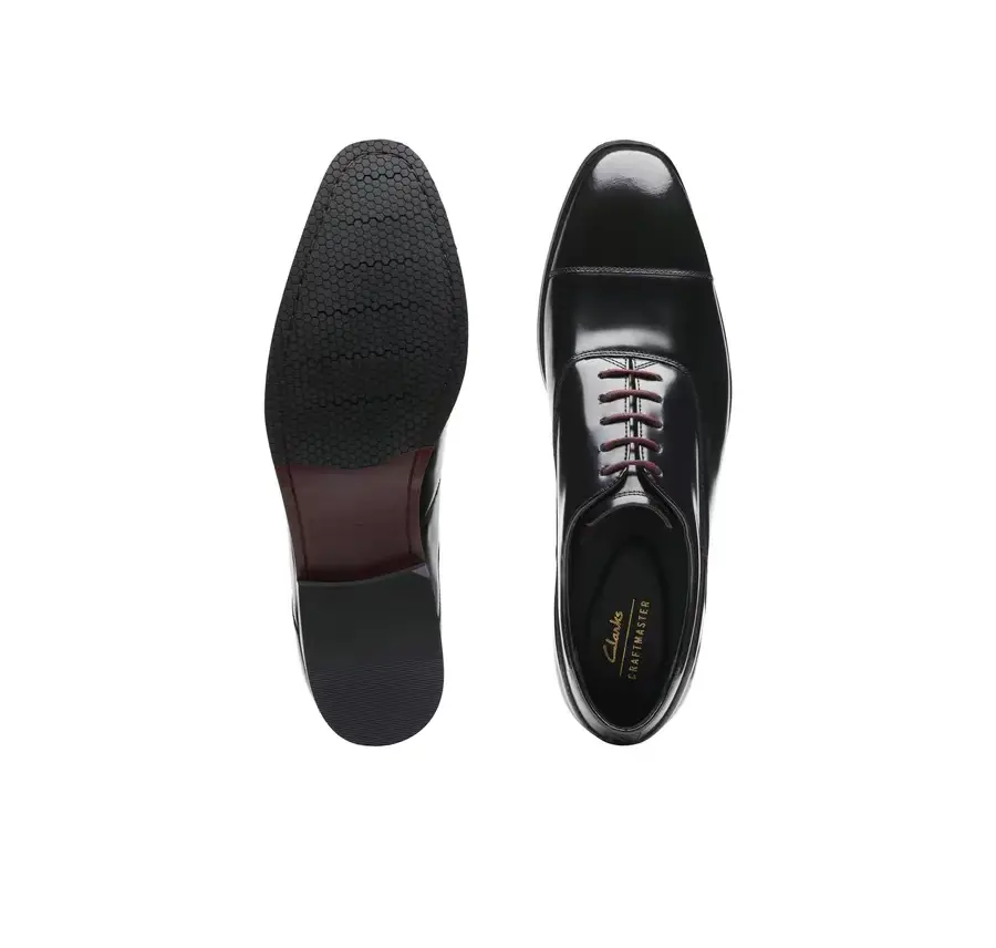 Giày Clark Craft Clifton Go Black Leather 261745447 - Ảnh 5
