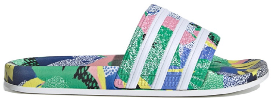 Dép Adidas Adilette Flowers Slippers 'Red Blue Pink' FW2529