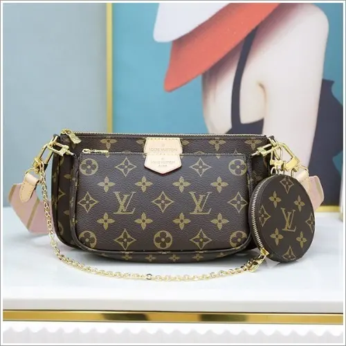 Túi Louis Vuitton Multi Pochette 'Rosa Chiaro' M44840 - Ảnh 4