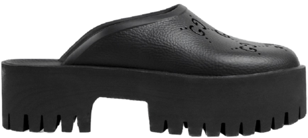 Dép Gucci Platform Perforated G 'Black' 663577-JFB00-1000