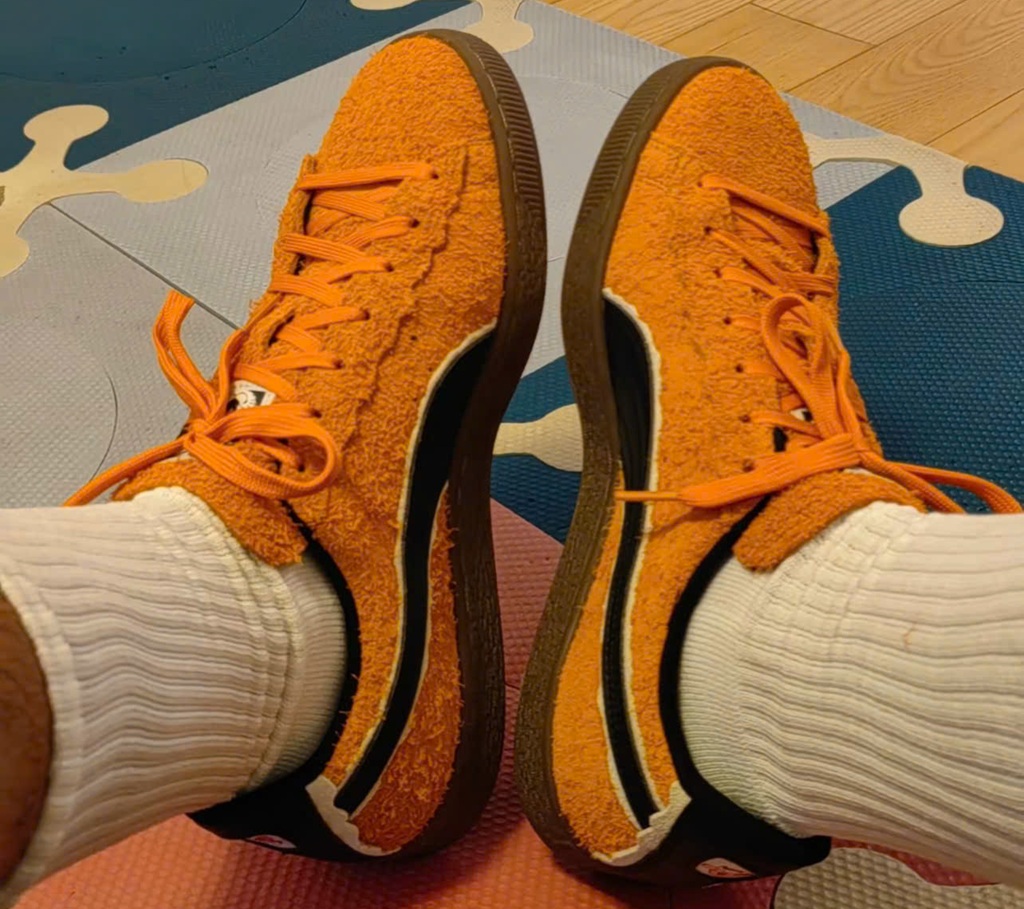 Giày Puma X The Smurfs Suede Sneaker 'Orange' 393534-01 - Ảnh 4