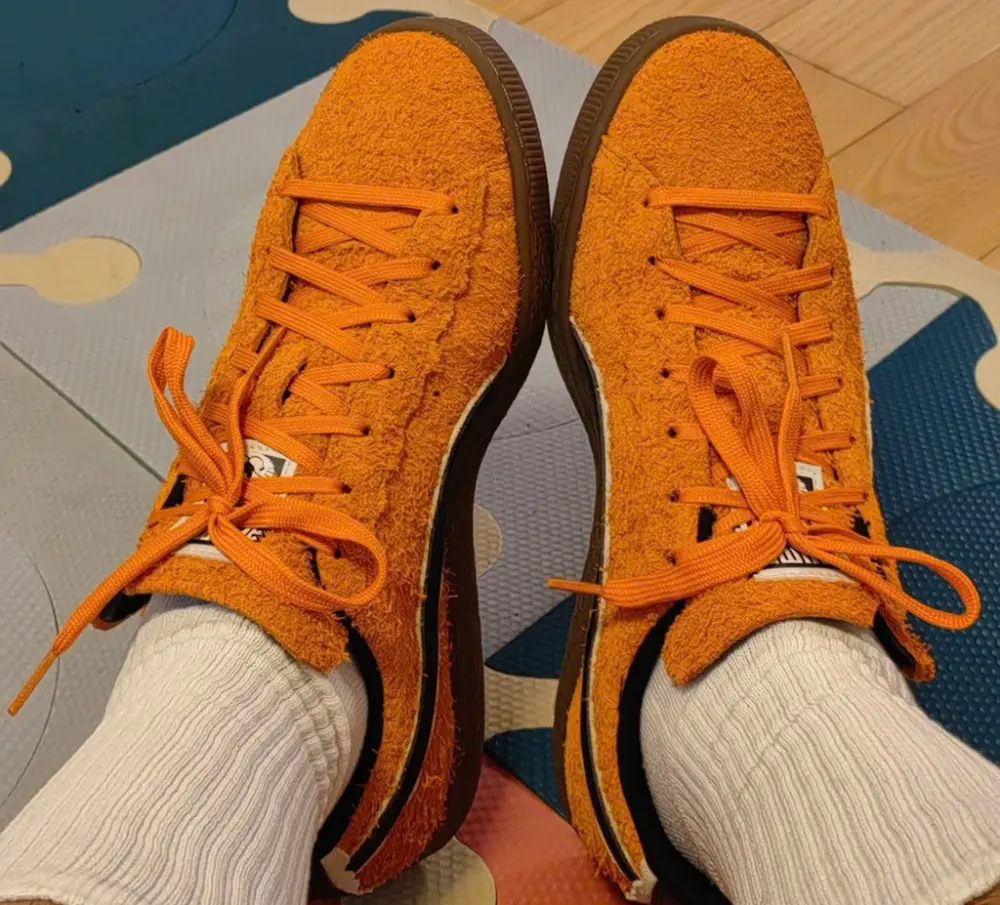 Giày Puma X The Smurfs Suede Sneaker 'Orange' 393534-01 - Ảnh 3