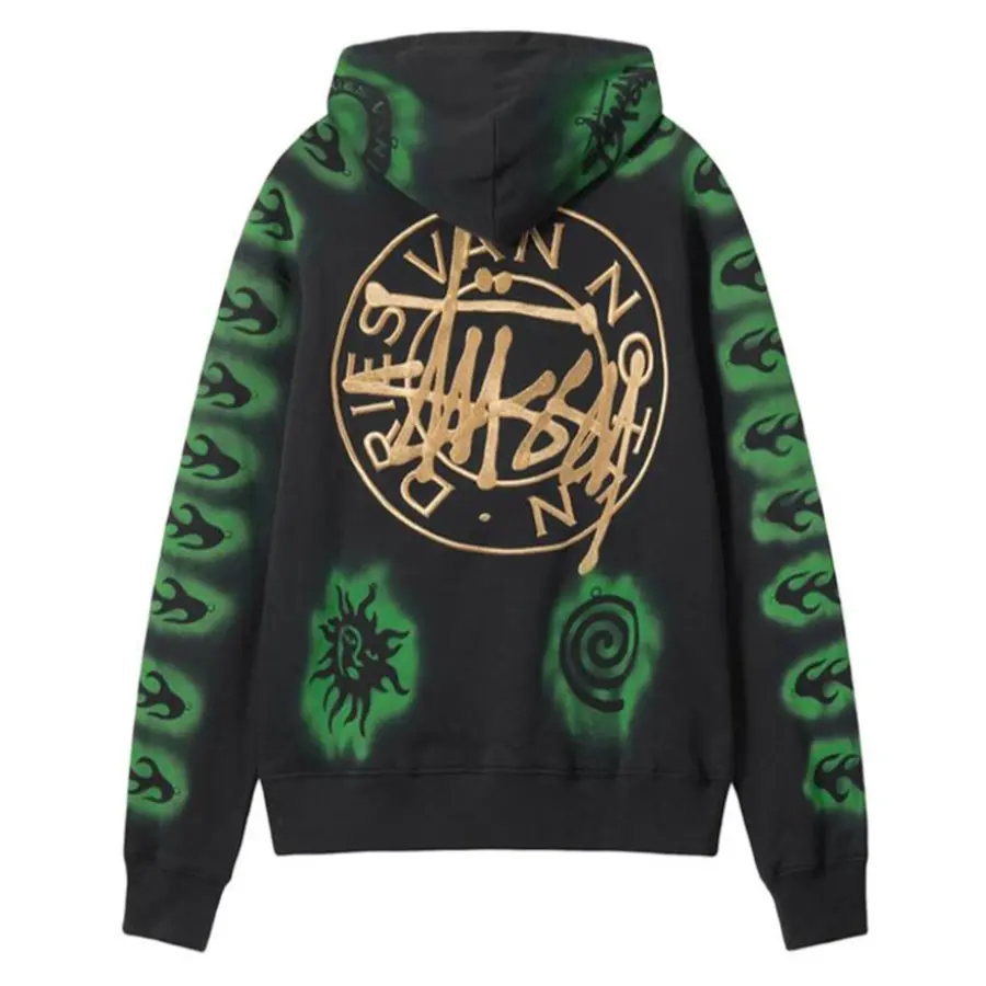 Áo Stussy x Dries Van Noten Embroidered Hoodie ‘Black’ - Ảnh 5