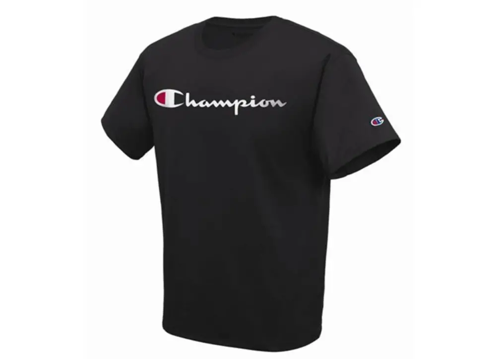 Áo Champion Classic Graphic Logo Jersey T-Shirt Black GT23H