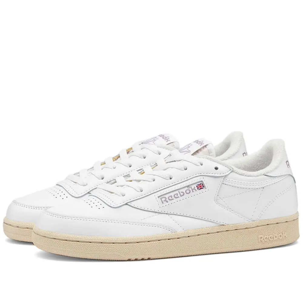 Giày Reebok Club C 85 Vintage W "Cloud White Infoused Lilac" GY9739 - Ảnh 5