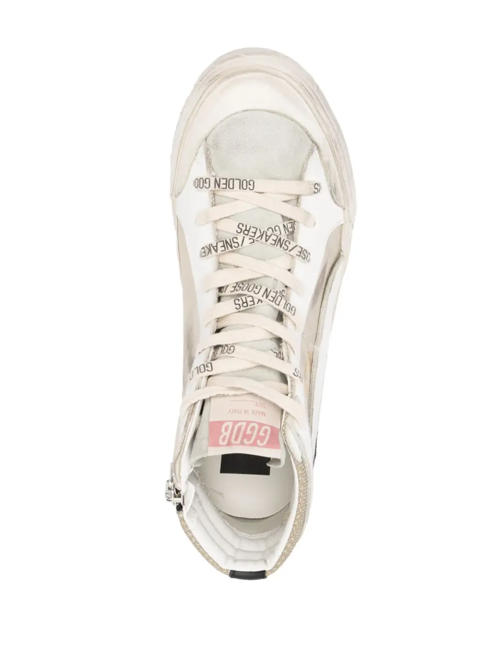 Giày Golden Goose Slide leather Gold-Tone/Light Grey GWF00286-F004708-82339 - Ảnh 4
