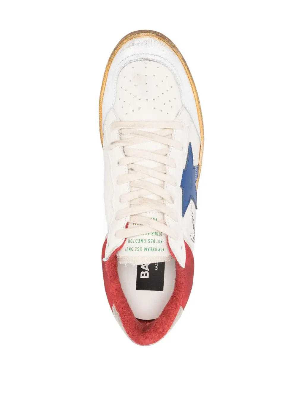 Alternative view of Giày Golden Goose Ball Star Leather White/Blue/Red GMF00327-F004747-10281