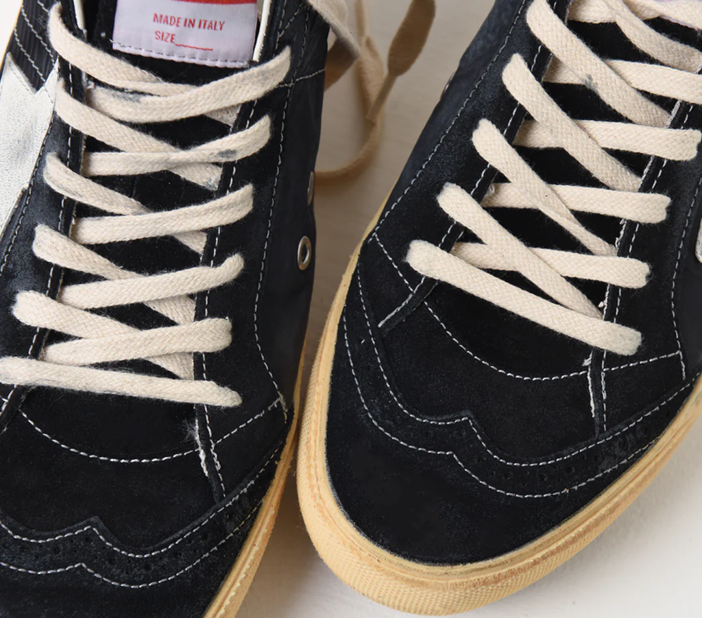 Giày Golden Goose Mid Star Lace-Up Black White GMF00122-F003239-80203 - Ảnh 3