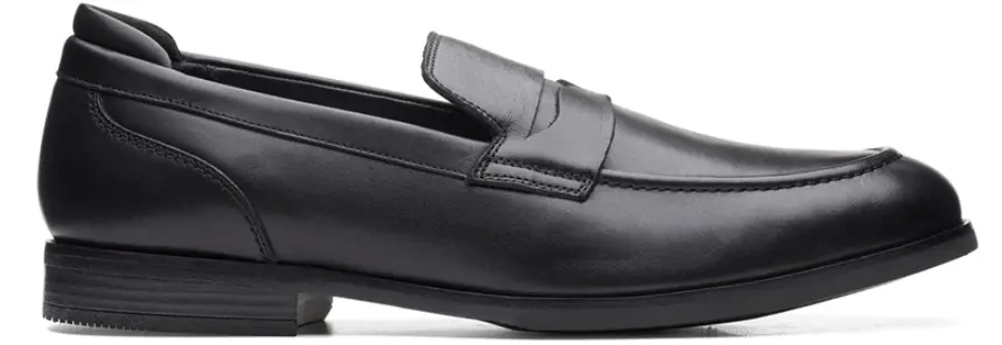 Giày Clarks Bradish Ease 'Black Leather' 261691747
