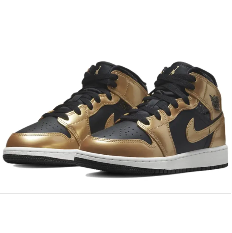 Alternative view of Giày Nike Air Jordan 1 Mid SE 'Metallic Gold Black' DR6967-071