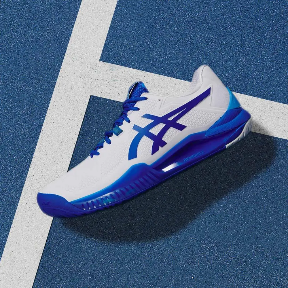 Alternative view of Giày Asics Gel Resolution 8 'White Blue' 1041A345-960