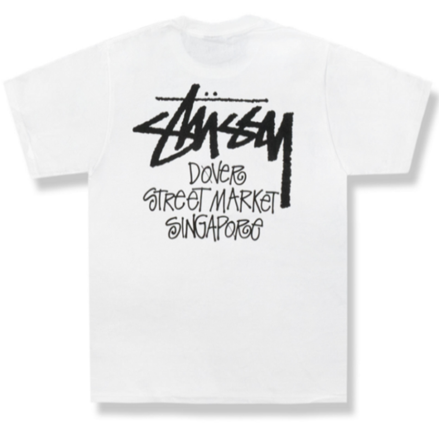 Áo Stussy Stock DSM Singapore Tee White - Ảnh 2