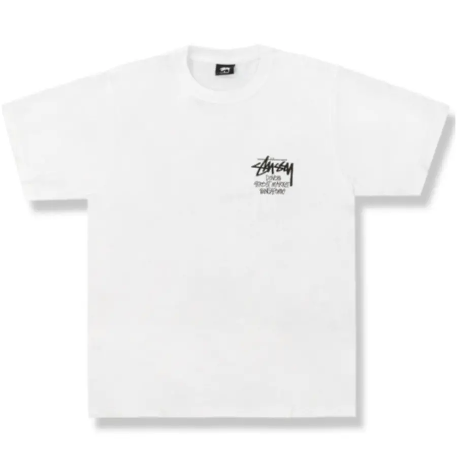 Áo Stussy Stock DSM Singapore Tee White