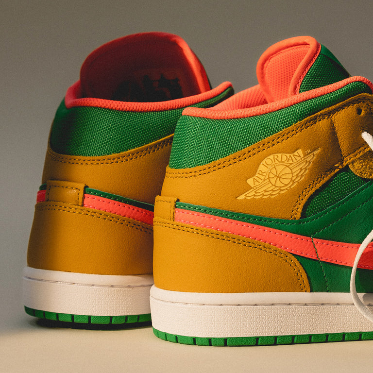 Giày Nike Air Jordan 1 Mid SE 'Wheat Watermelon' DX4332-700 - Ảnh 4