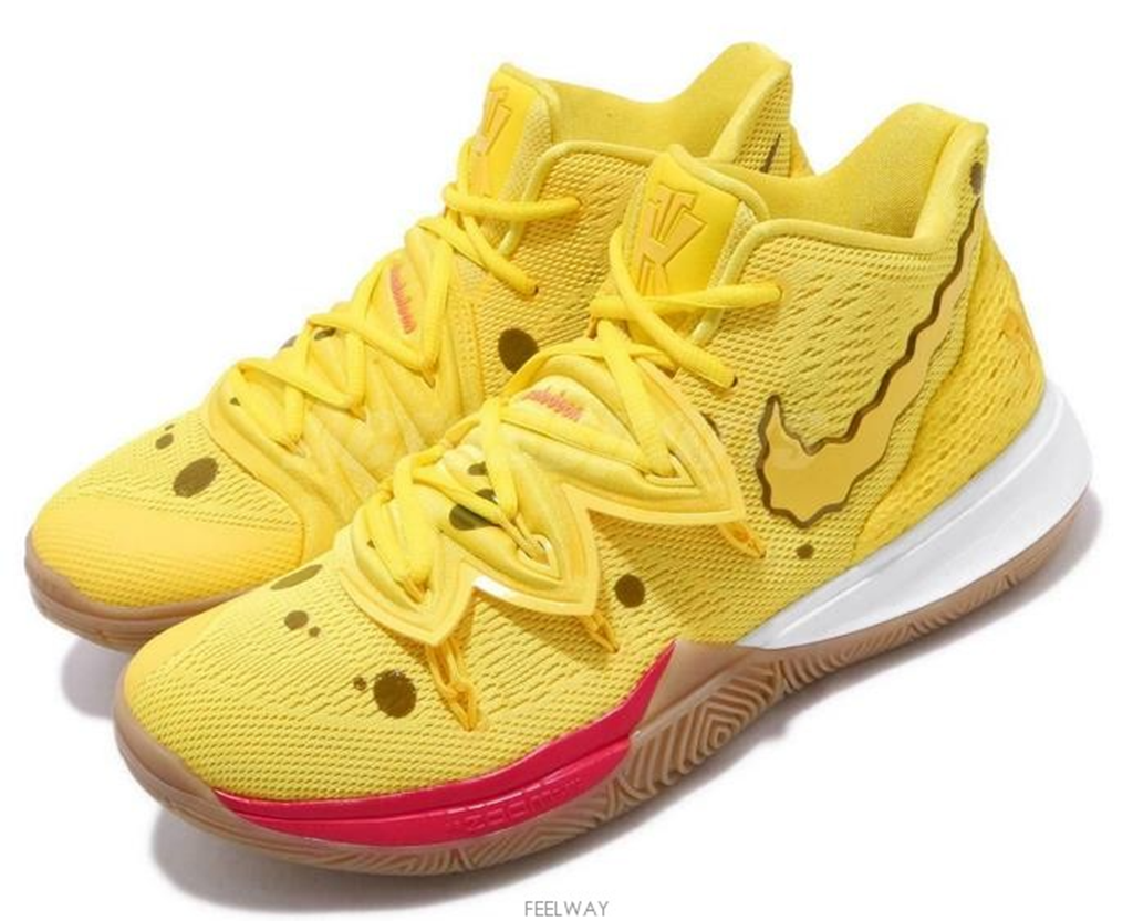 Giày Nike Kyrie 5 Spongebob GS 'Opti Yellow' CJ7227-700 - Ảnh 4