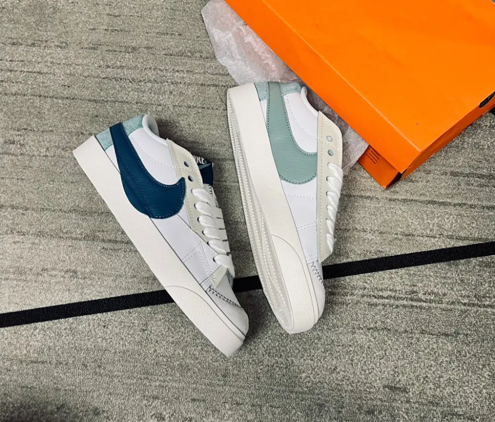 Giày Nike Blazer Low ’77 Jumbo ‘White Geode Teal’ DQ1470-106 - Ảnh 5