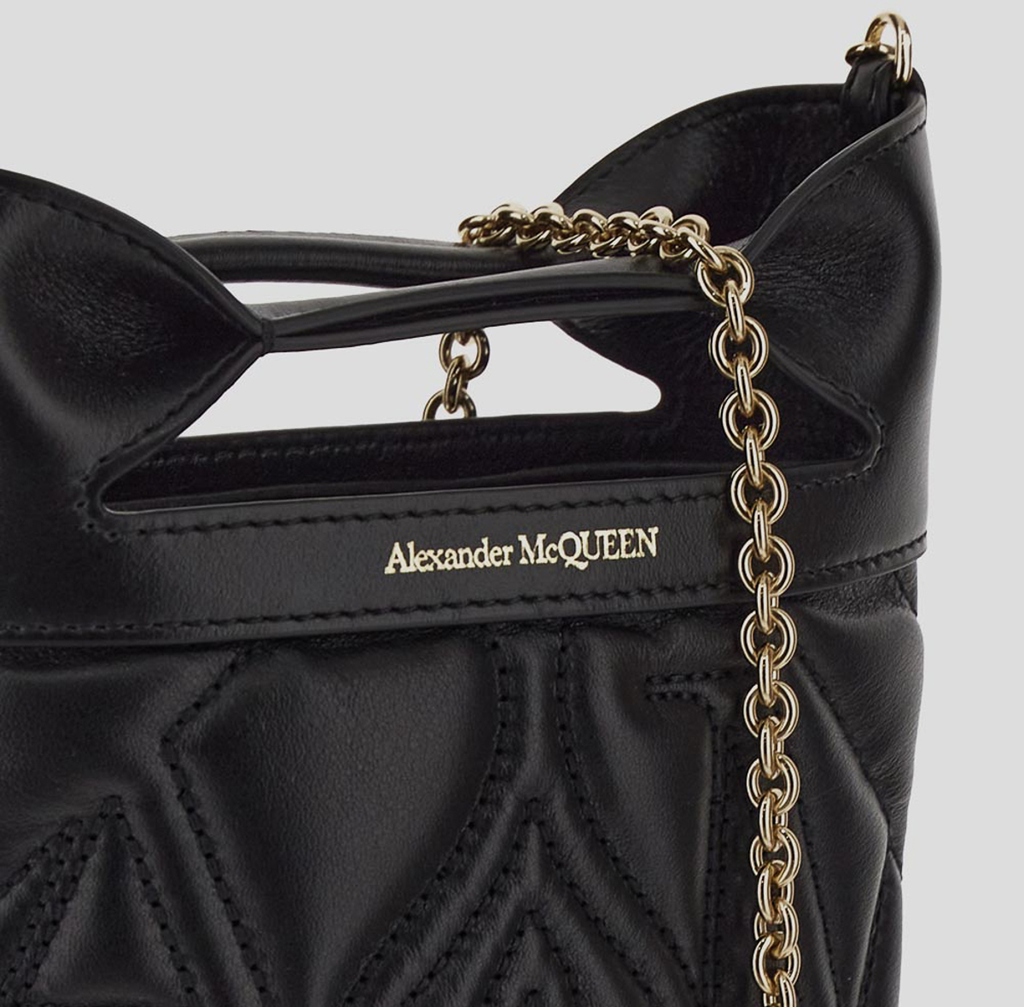 Túi Alexander McQueen Bow Mini 'Black' 7311741BLEL1000 - Ảnh 3