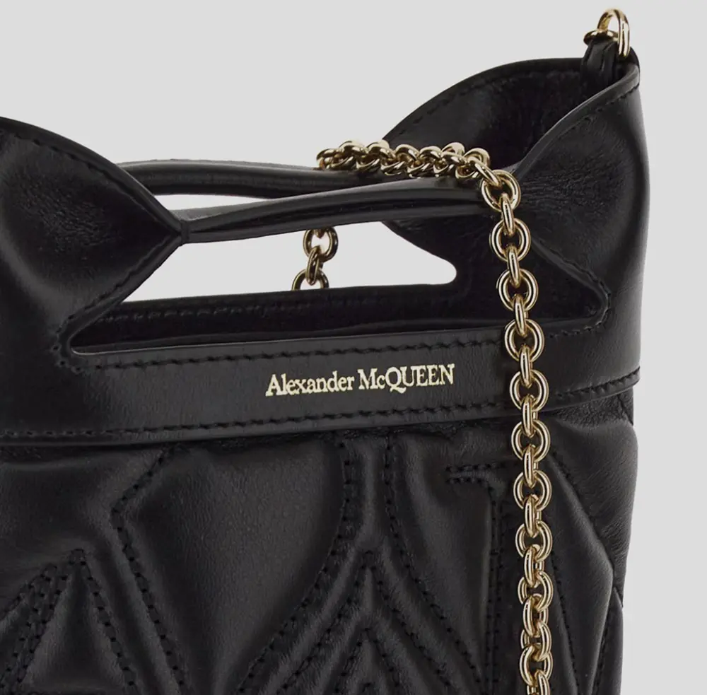 Túi Alexander McQueen Bow Mini 'Black' 7311741BLEL1000 - Ảnh 3