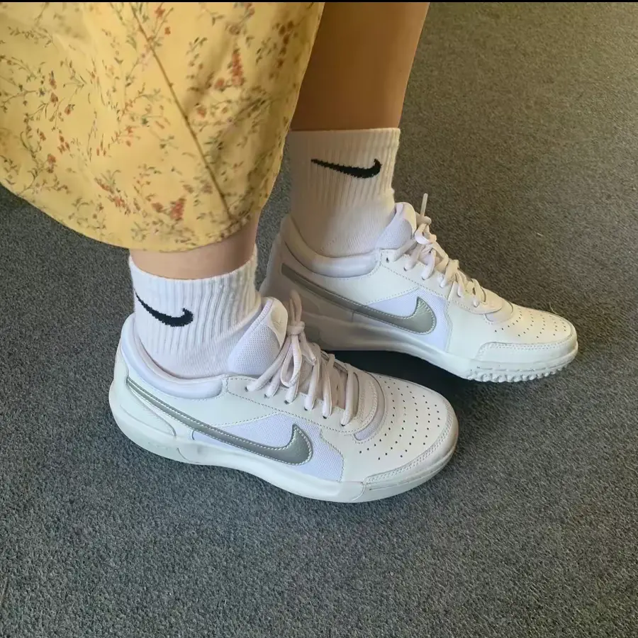 Giày Nike Court Zoom Lite 3 ‘White Silver’ DH1042-101 - Ảnh 3