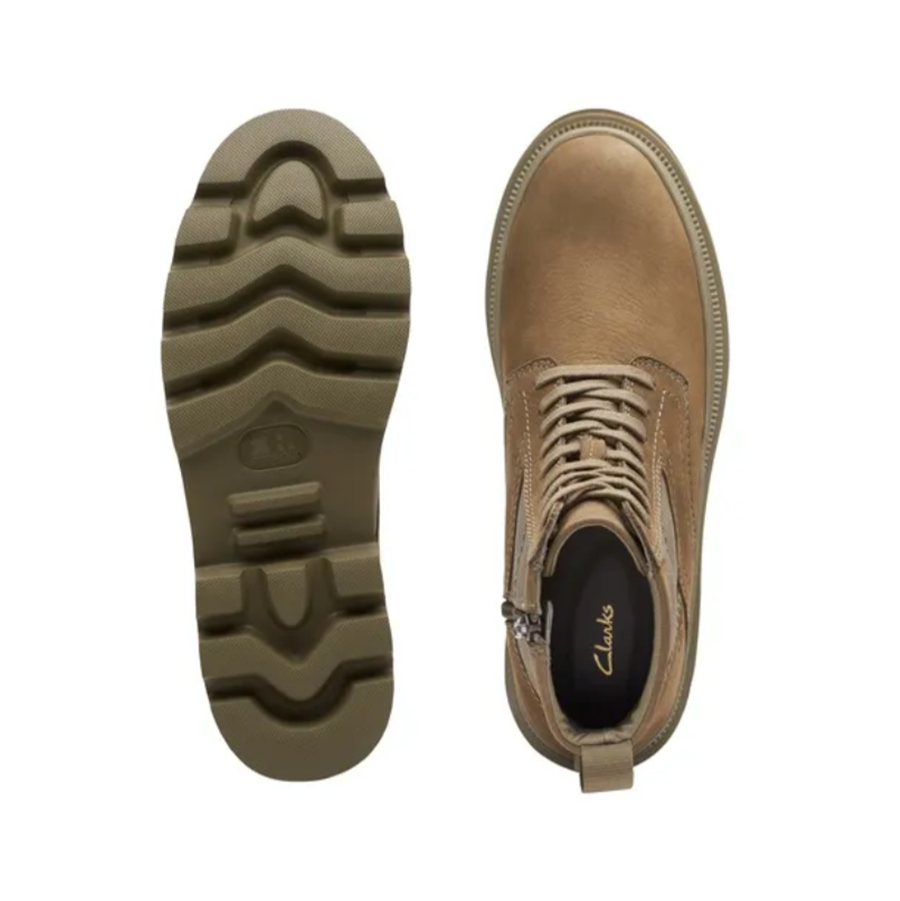 Giày Clarks Trapery Badell Hi 'Olive Nubuck' 261734247 - Ảnh 2