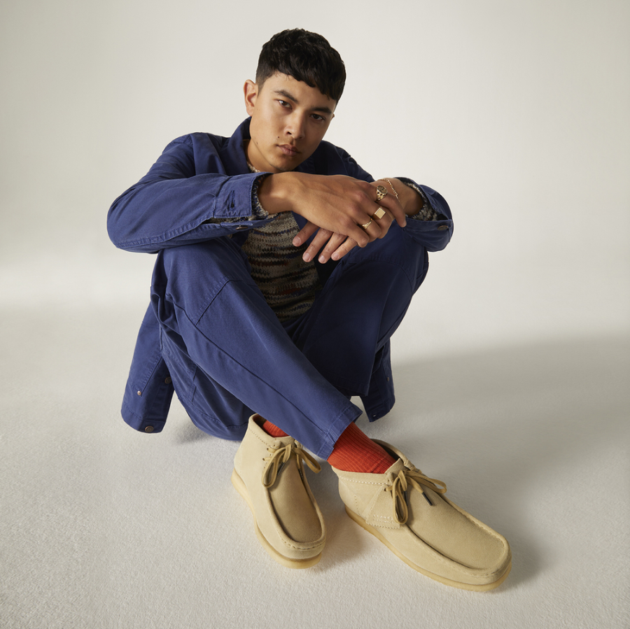 Giày Clarks Wallabee Boot 'Beige' 261555167 - Ảnh 2