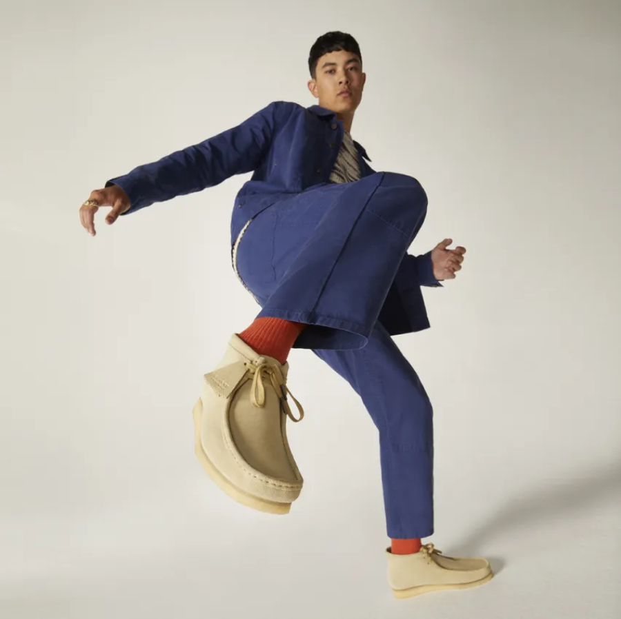 Giày Clarks Wallabee Boot 'Beige' 261555167 - Ảnh 4