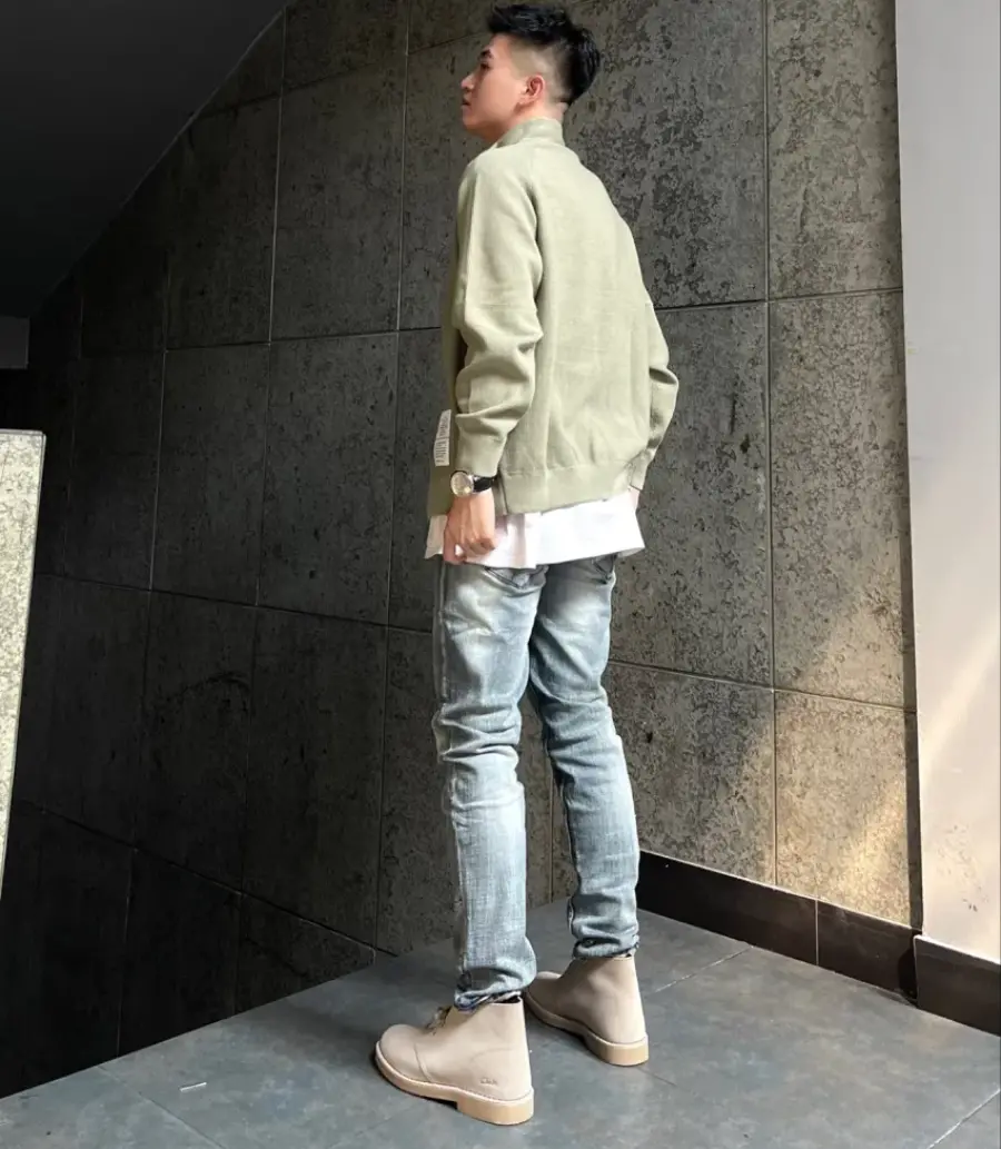 Giày Clarks Desert Boot 2 'White Sand' 261554957 - Ảnh 5