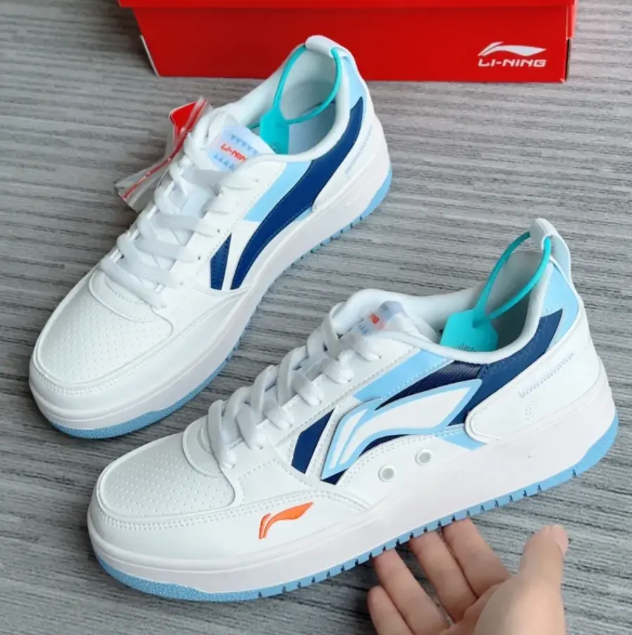 Giày LiNing 'White Blue' AGCT377-2 - Ảnh 4