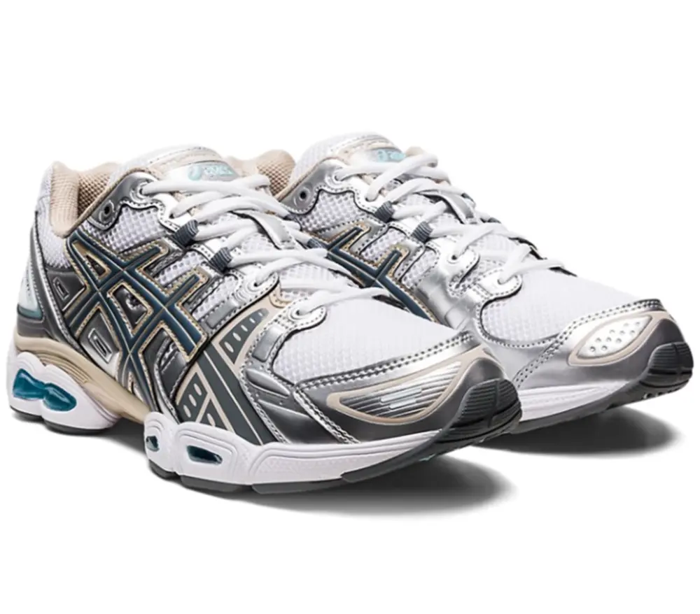 Alternative view of Giày Asics Gel Nimbus 9 'White Steel Grey' 1201A424-102