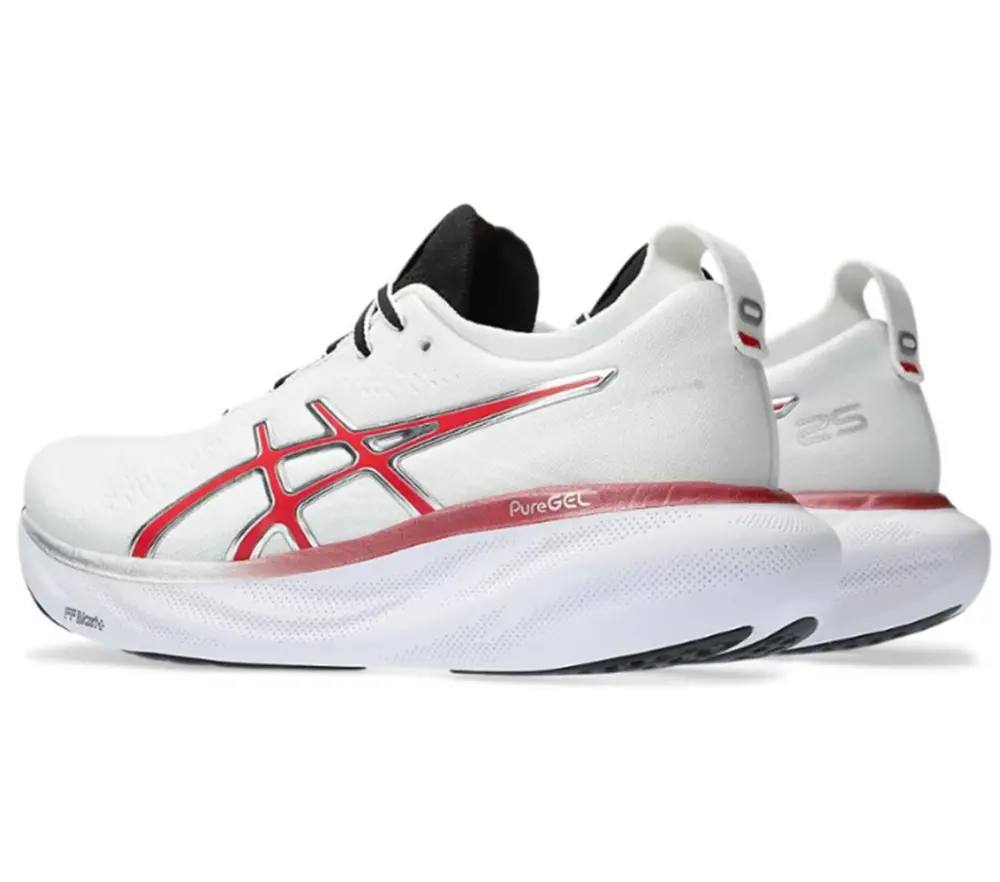 Giày Asics Gel-Nimbus 25 Anniversary 'White Red' 1011B750-100 - Ảnh 4