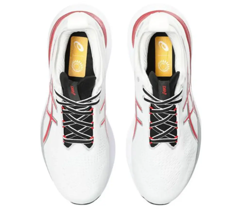 Alternative view of Giày Asics Gel-Nimbus 25 Anniversary 'White Red' 1011B750-100