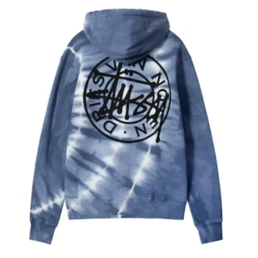 Áo Stussy x Dries Van Noten Tie Dye Hoodie ‘Blue’ - Ảnh 5