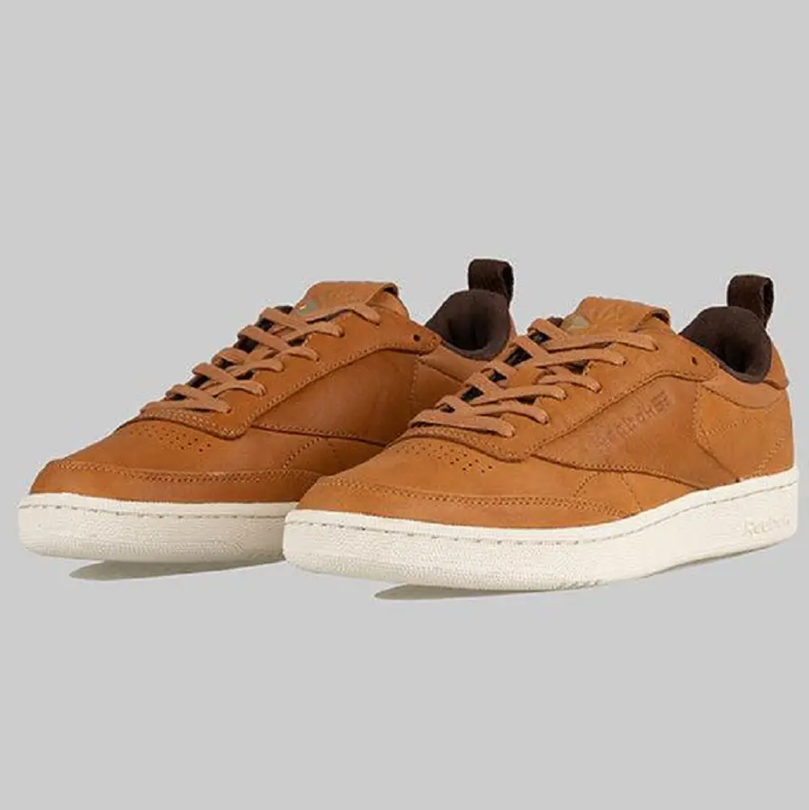 Alternative view of Giày Reebok Club C 85 PL  'Brown/Gold Metallic' 100073115
