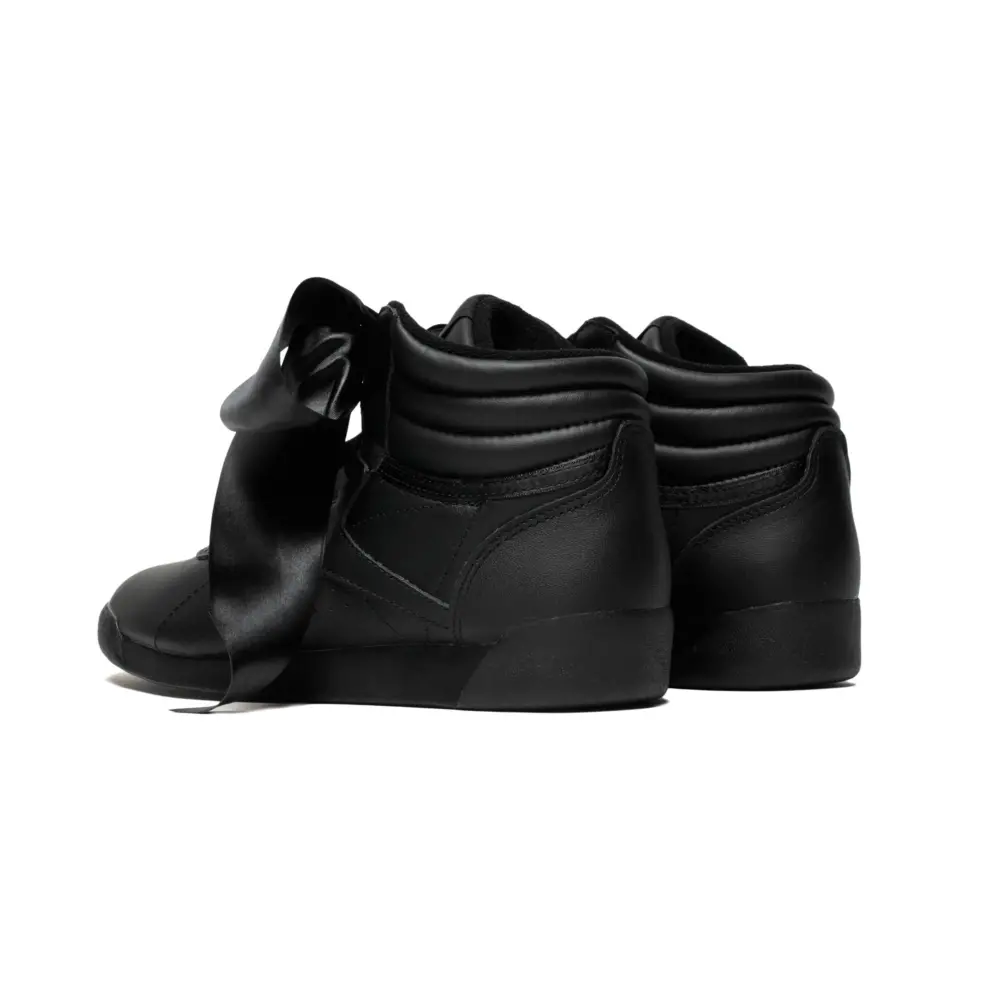 Giày Reebok Freestyle Hi Satin Bow 'Black' CM8904 - Ảnh 4