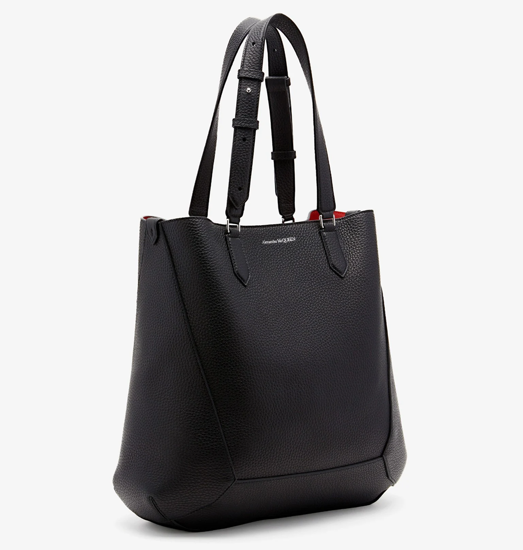 Túi Alexander McQueen Edge Medium 'Black' 7623421AAPO1000 - Ảnh 3