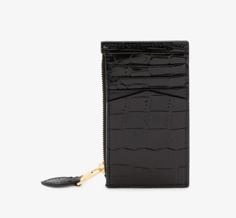 Túi Alexander McQueen Card Holder 'Black' 6320371JMFG1050 - Ảnh 4