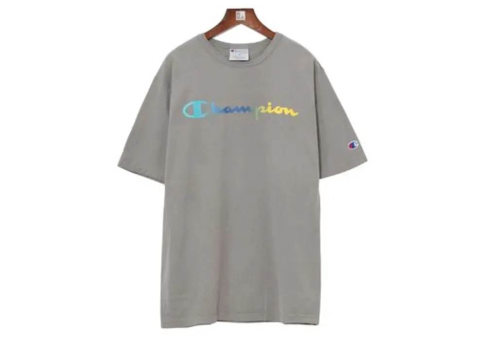 Áo Champion Gradient Script Logo T Shirt Concrete
