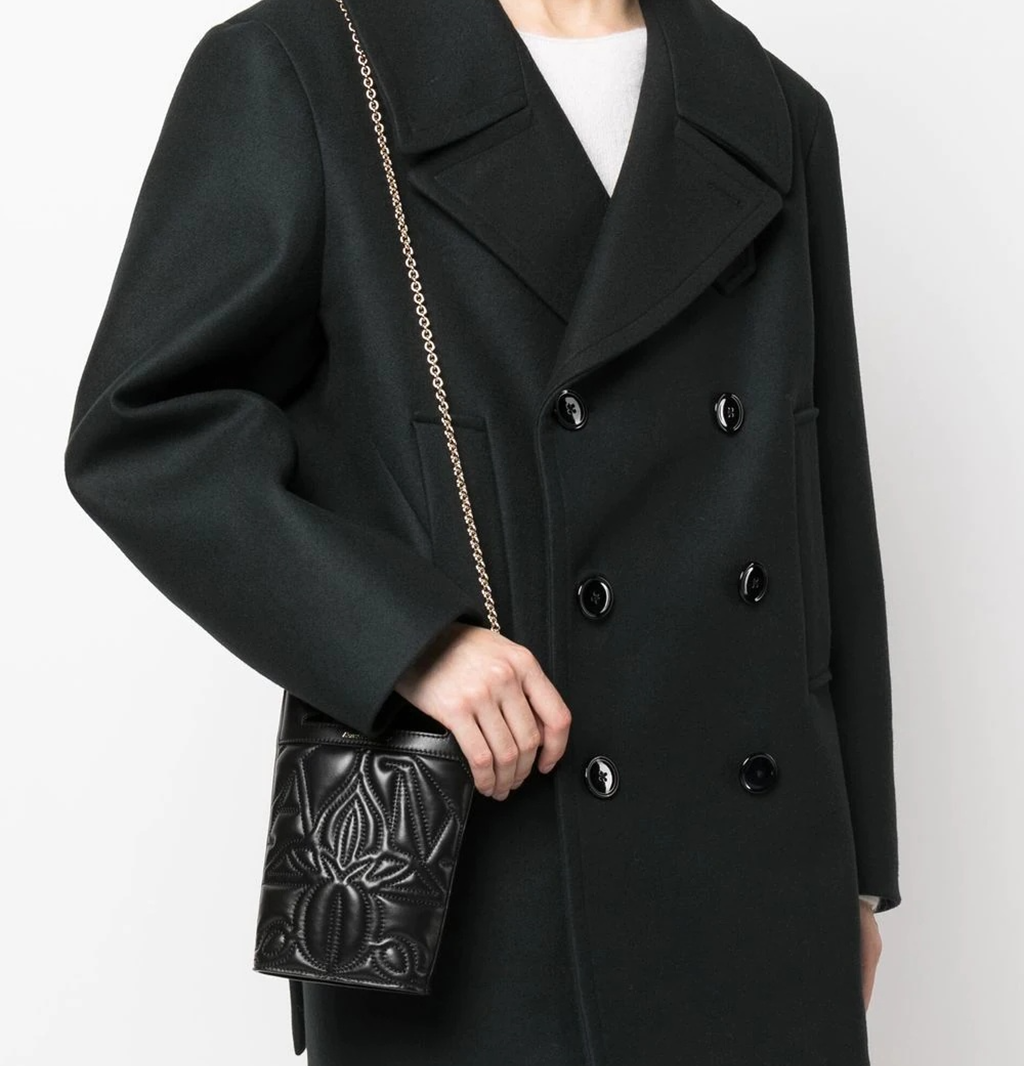 Túi Alexander McQueen Bow Mini 'Black' 7311741BLEL1000 - Ảnh 2