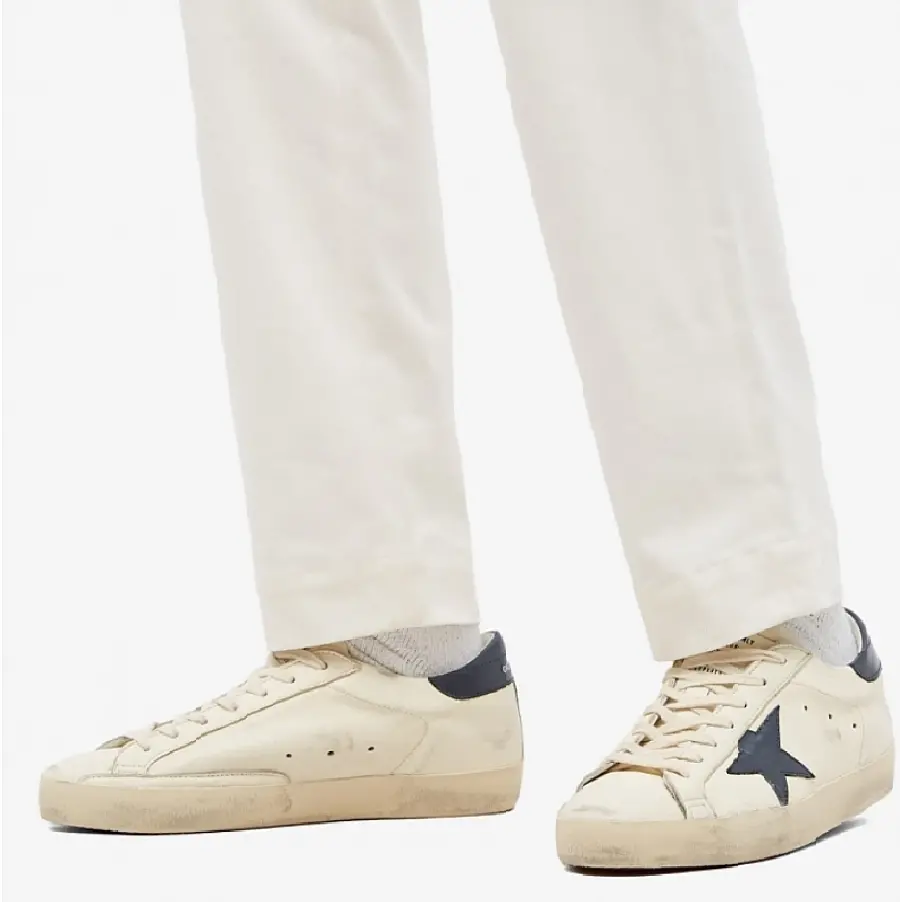 Giày Golden Goose Superstar 'Beige Night Blue' GMF00101-F004164-15430 - Ảnh 4