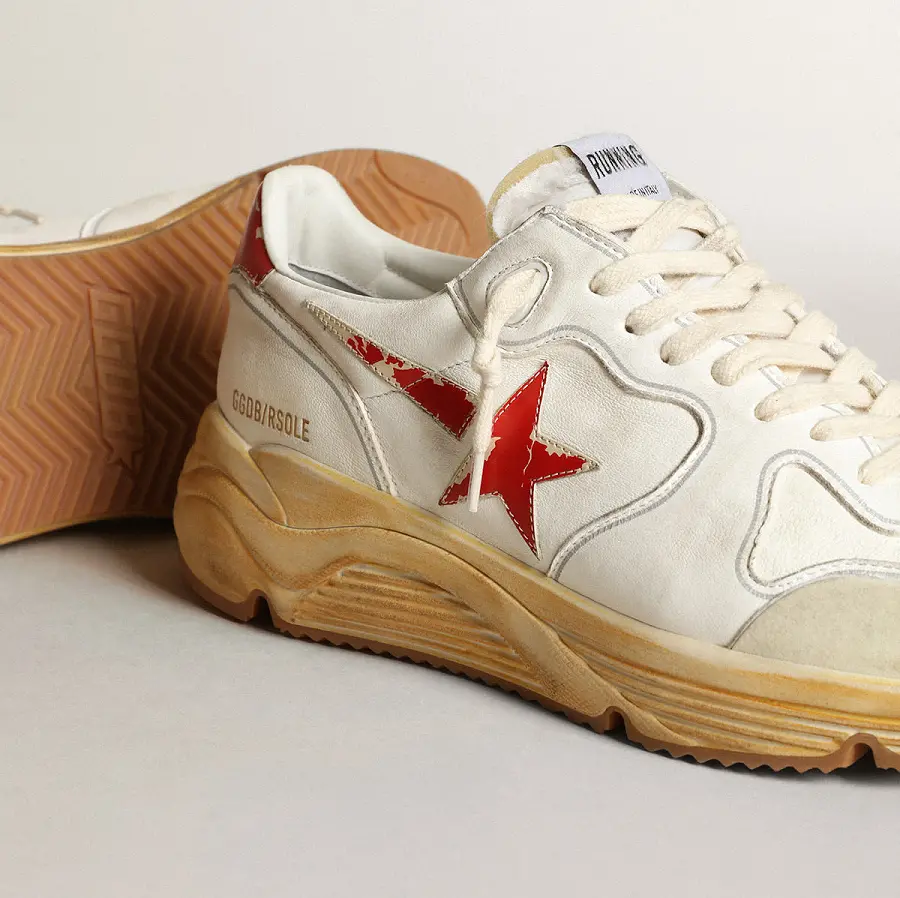 Giày Golden Goose Running Sole 'White Red' GMF00126-F003460-10575 - Ảnh 3