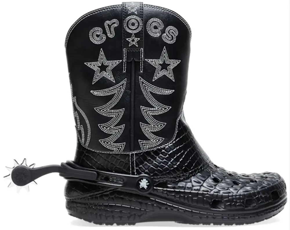 Dép Crocs Classic Cowboy Boot 'Black' 208695-001