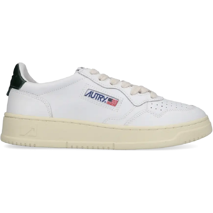 Giày Autry Medalist Low Leather ‘White Green’ AULW-LL47