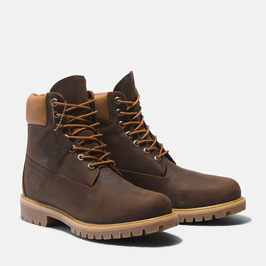 Giày Timberland Premium 6 Inch Boot 'Brown' A628D943 - Ảnh 3