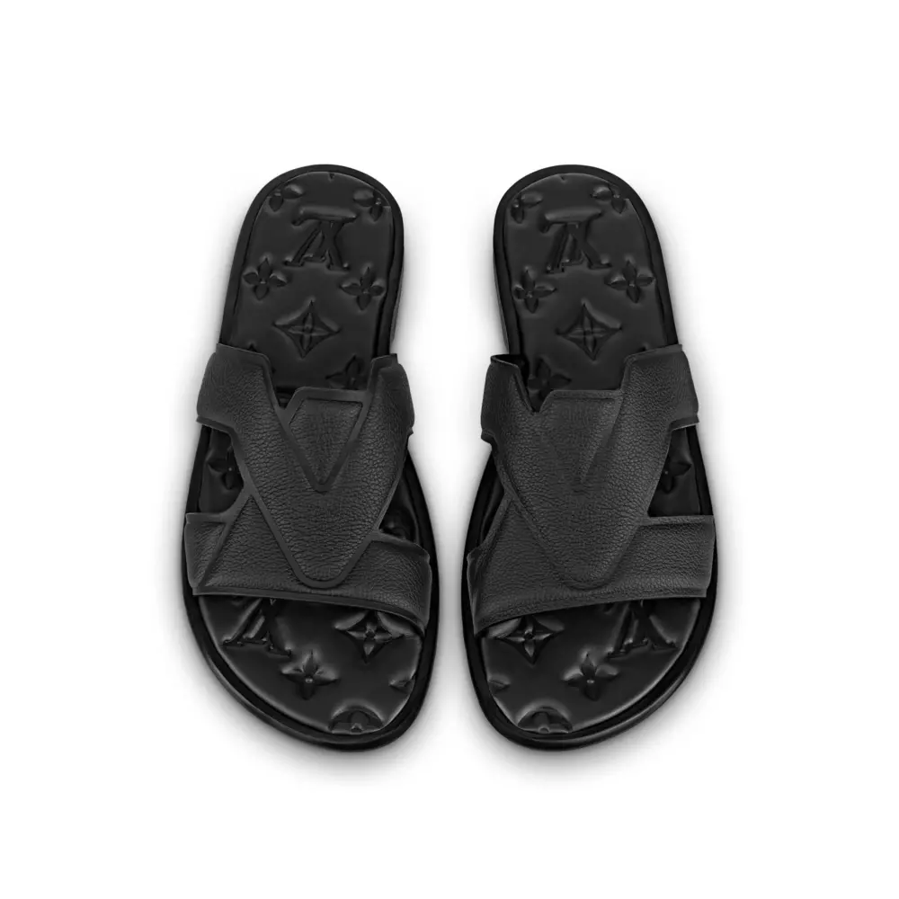 Dép Louis Vuitton Lv Oasis Mules 'Black' 1AA4CB - Ảnh 4